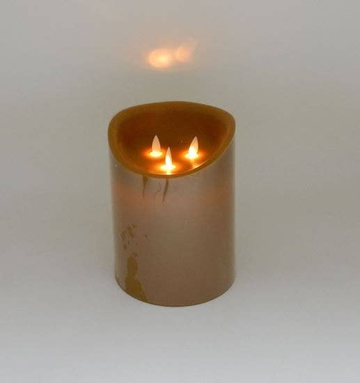 Green Pastures Wholesale - Vente Bougie sans flamme - Bougies LED avec 3 mèches vacillantes - diamètre 6", 9 styles8