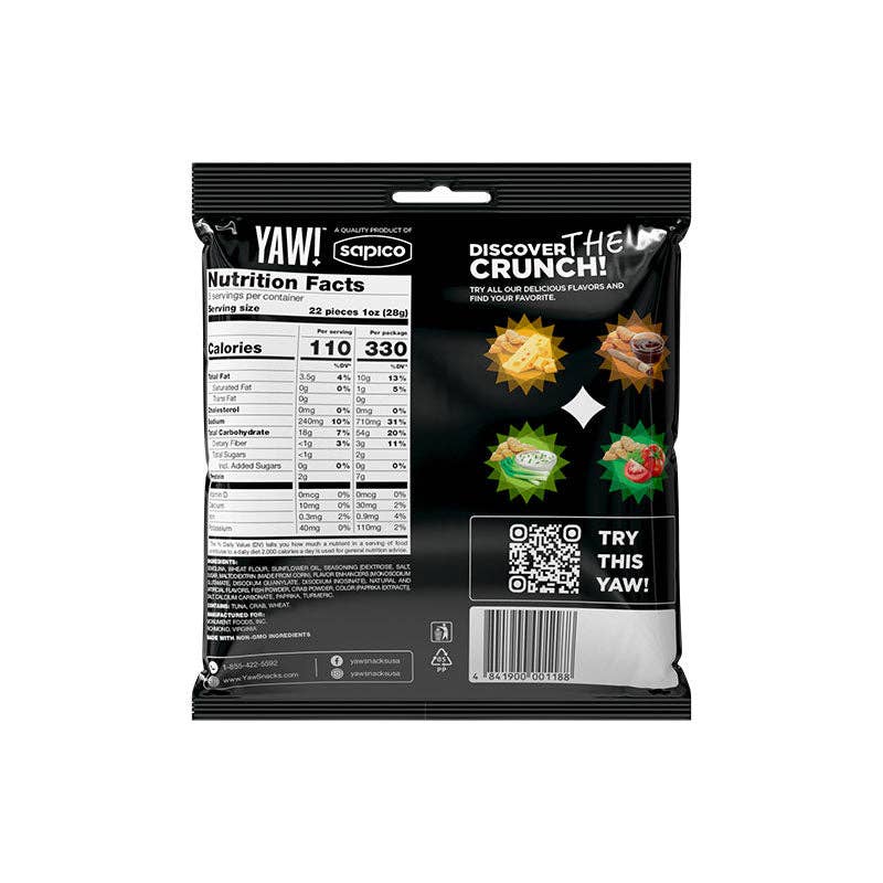 YAW snacks - Wholesale Puffed Snack - YAW! Crab Flavored Baked Baguette Bites Snack 3oz1