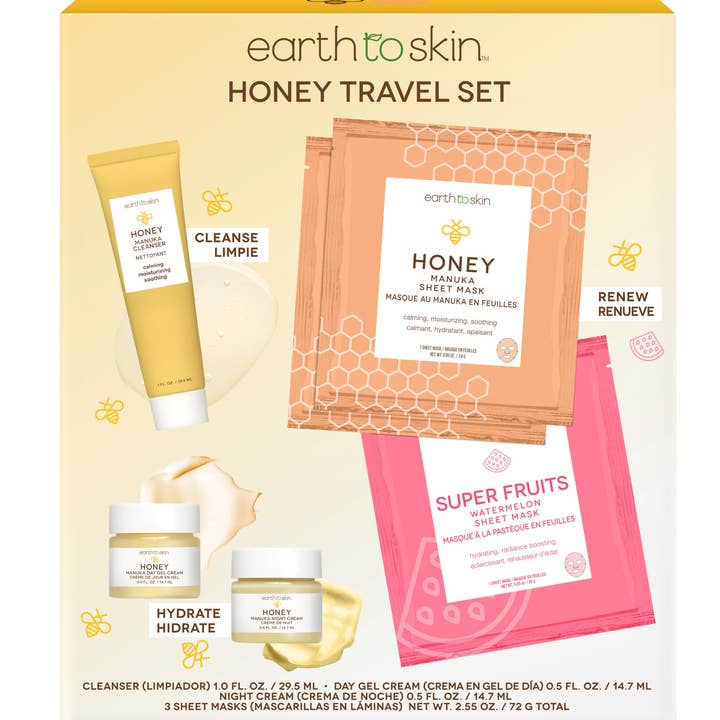 Honey Travel Set for wholesale by Earth To Skin Beauty