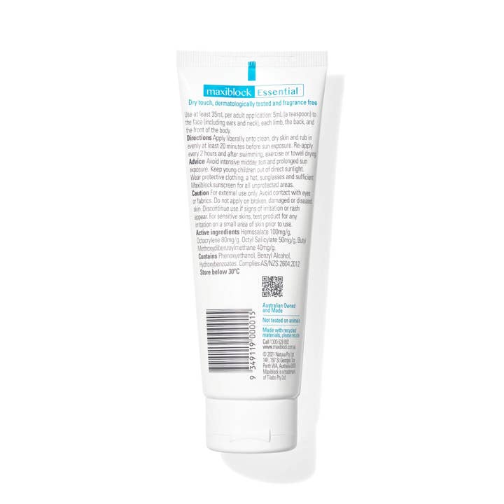 Maxiblock – wholesale Sunscreen – 100mL Essential Dry Touch Sunscreen SPF50+2