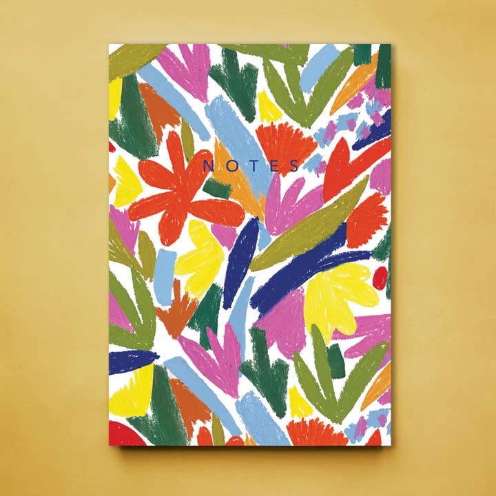 NB09 - Bright Abstract Floral A5 Notebook for wholesale by Stop the Clock Design