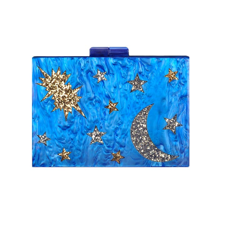 Betsy Dare - Wholesale Clutch Bag - Women's - Blue Stargazer Acrylic Cyndi Clutch2