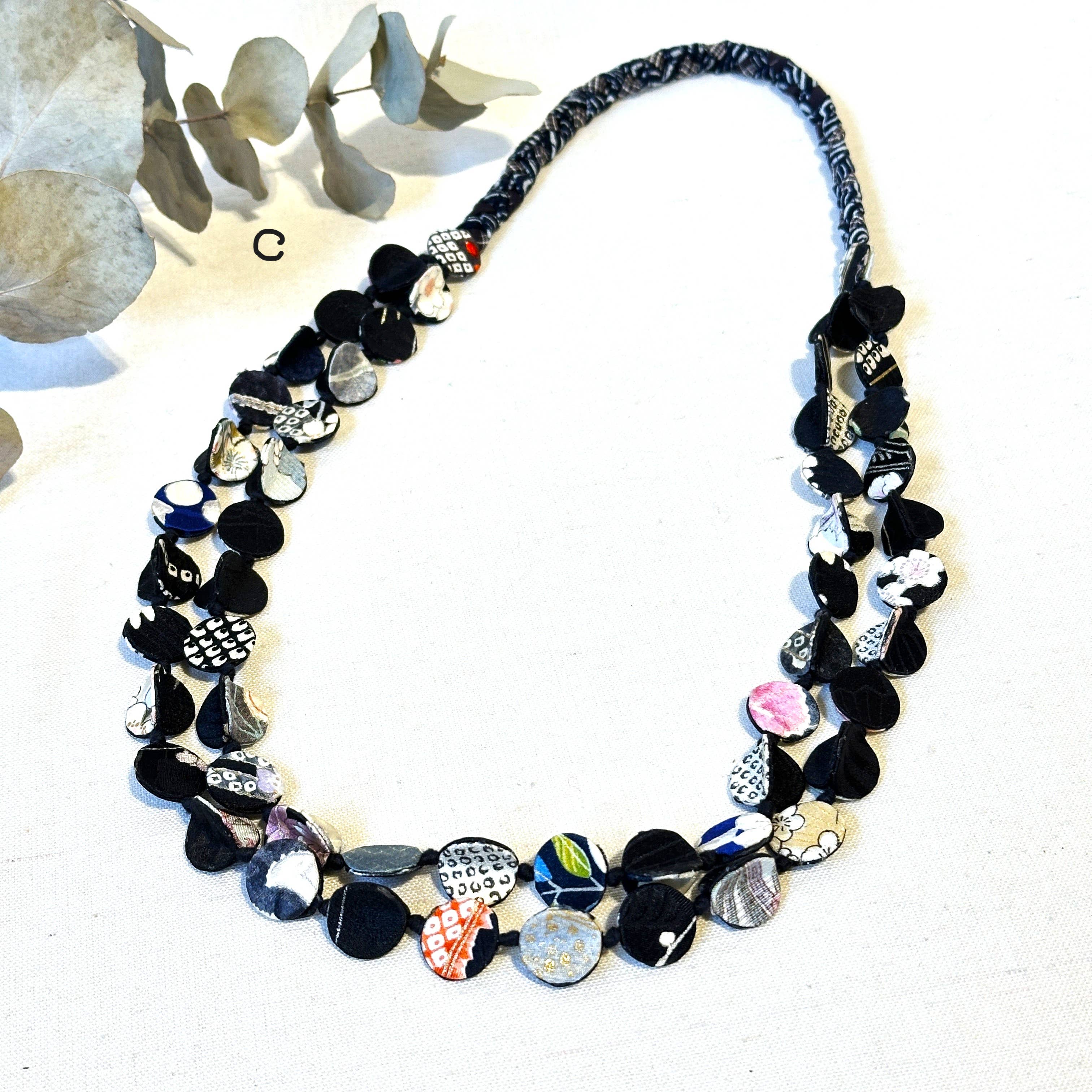 Sophie Silks - Vente Colliers plastrons - Collier kimono à double brin1