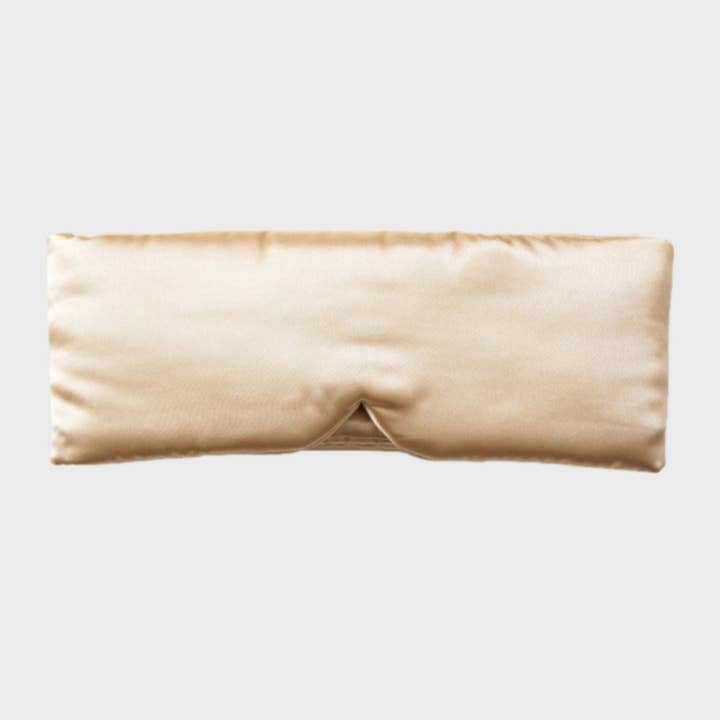 Satin Sleep Eye Mask with Contoured Fit Soft Padding and Adjustable Hook-and-Loop Closure for wholesale by AK Brand