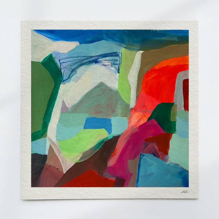 Orange Pop Abstrakte Wandkunst Druck - Kühnes Modernes Design für den Großhandel von Michele Renee Atelier