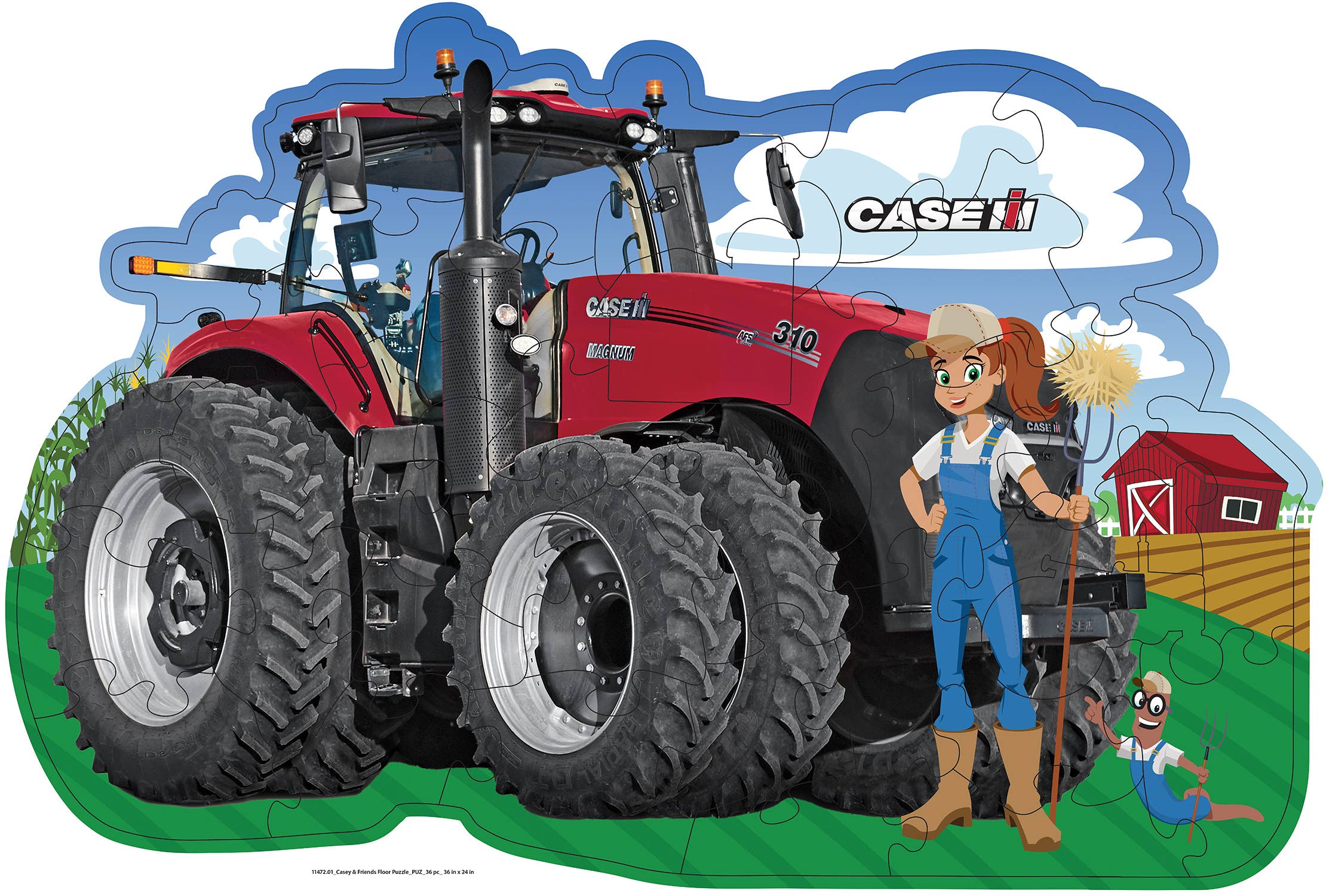 Masterpieces Puzzles - Wholesale Puzzle - Kids - Case IH - Tractor 36 Piece Floor Puzzle1