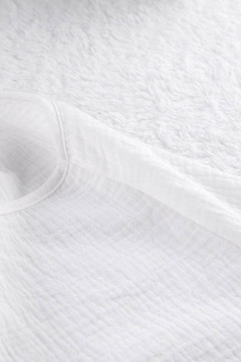 White CWSPJ0050_SOLID COLOR COTTON HALTER  SHORTS PAJAMA SET for wholesale on Faire3