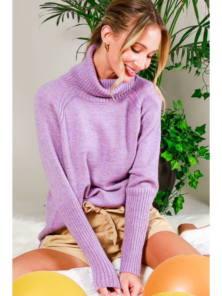 Vine & Love - Wholesale Knit Sweater - Women's - Perfectly Soft Turtle Neck Solid Knitted Sweater VT31723-113