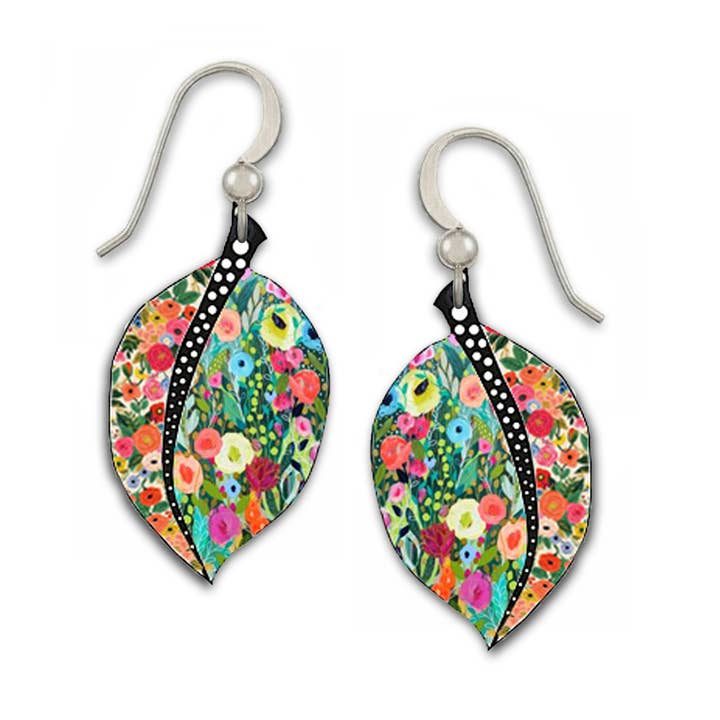 Bouquet 1 - Polka Dot Stem Leaf Earring EA98 for wholesale by ARTISTA