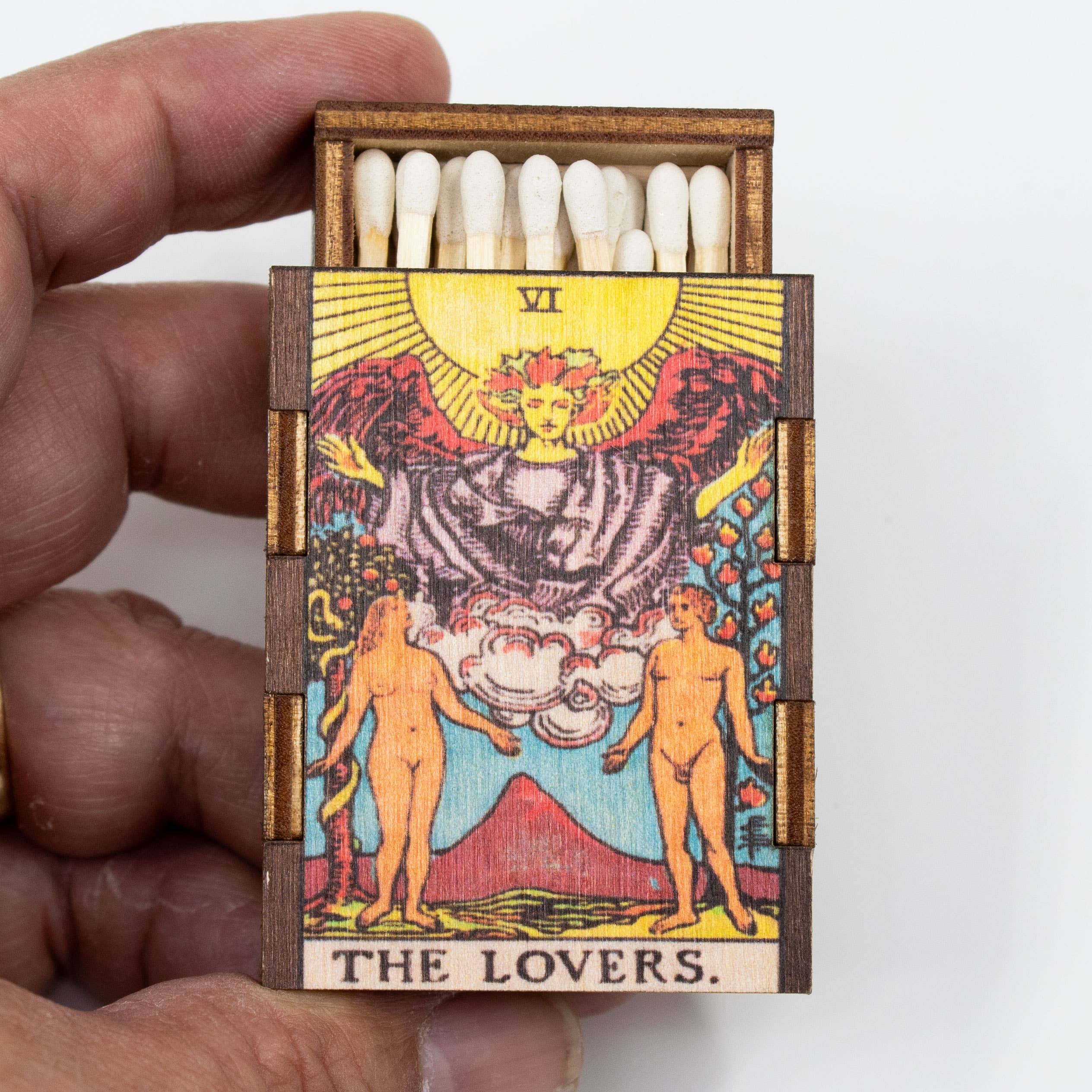 Most Amazing - Wholesale Matches - Matches • The Lovers Tarot Wooden Matchbox • Candle Acc2