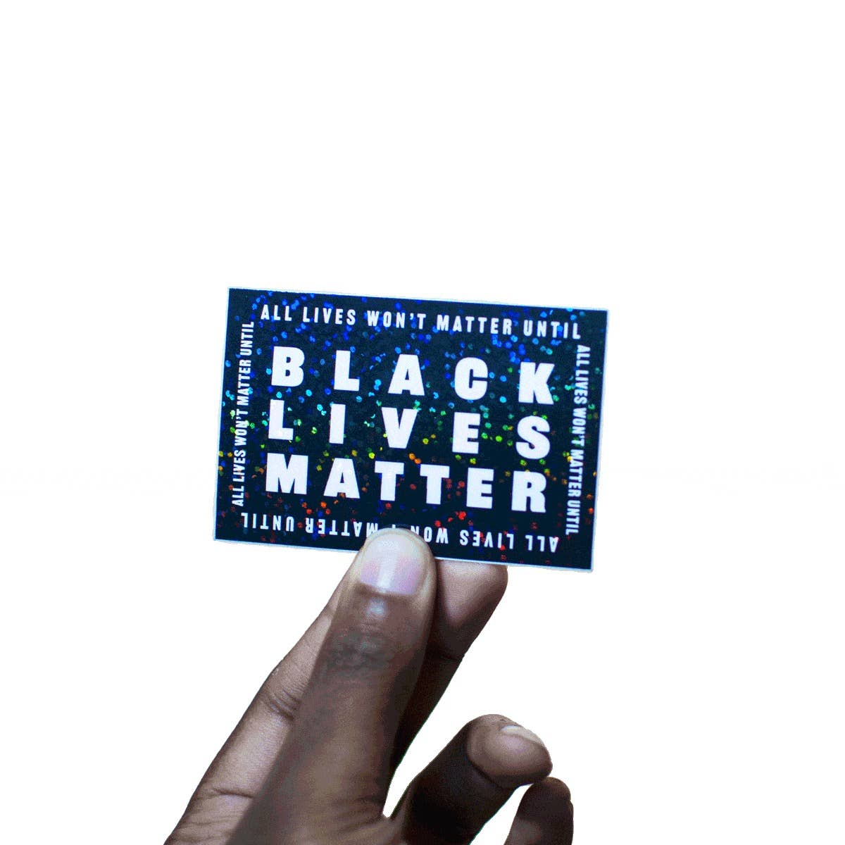 The Monarq - Wholesale Sticker - Black Lives Matter — Black Glitter Sticker1