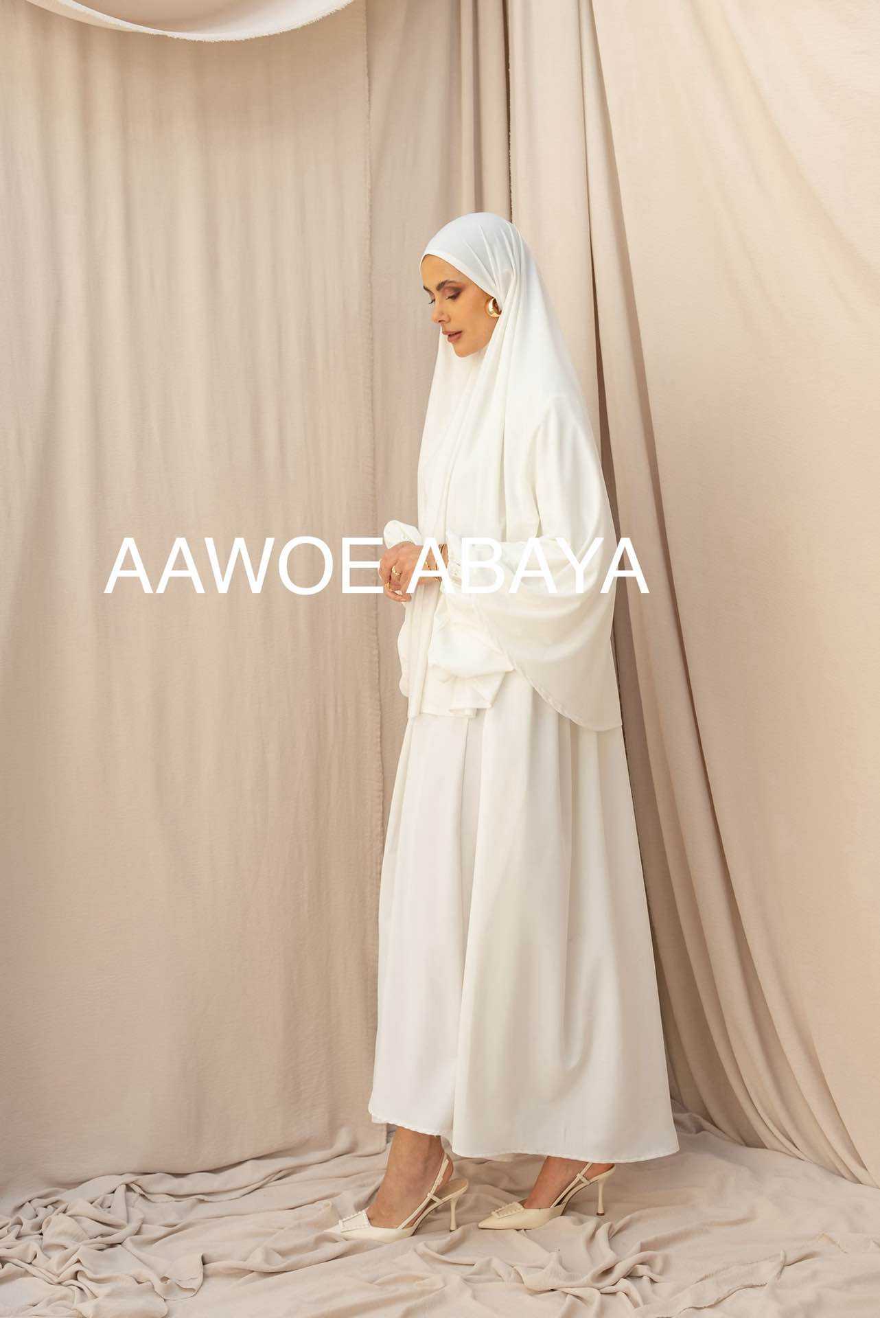 Aawoe Abaya - Wholesale Hijab - Dames - Elegante khimar met lange mouwen - 2418-KH31