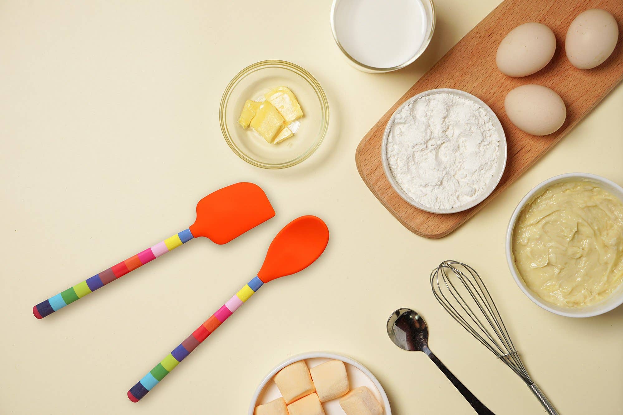 French Bull - Wholesale Spatula/Turner - Jelly Bean Stripe Silicone Spatula2