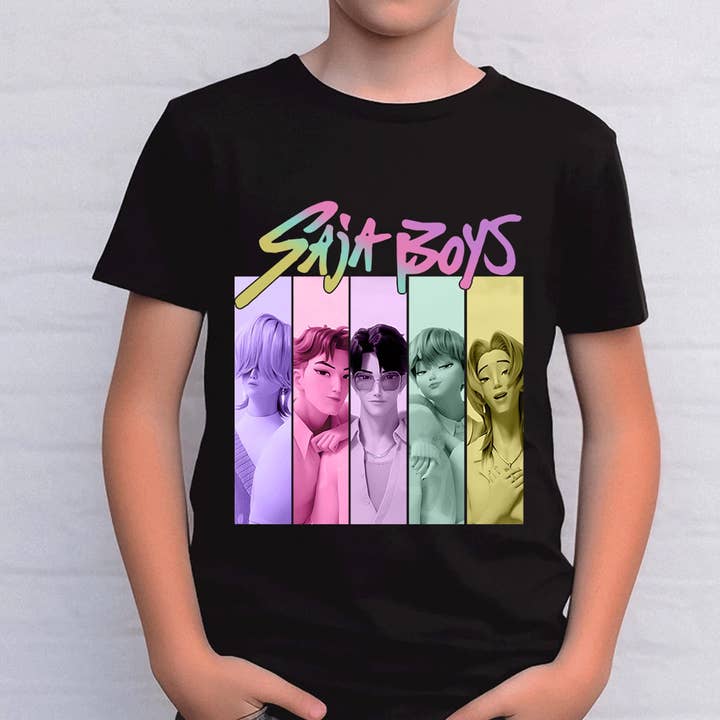 Retro K-pop Demon Hunters Band Tee for wholesale by TheKingShirt