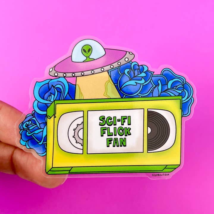 Adesivo em vinil transparente Sci-Fi Flick Fan por atacado de Siyo Boutique