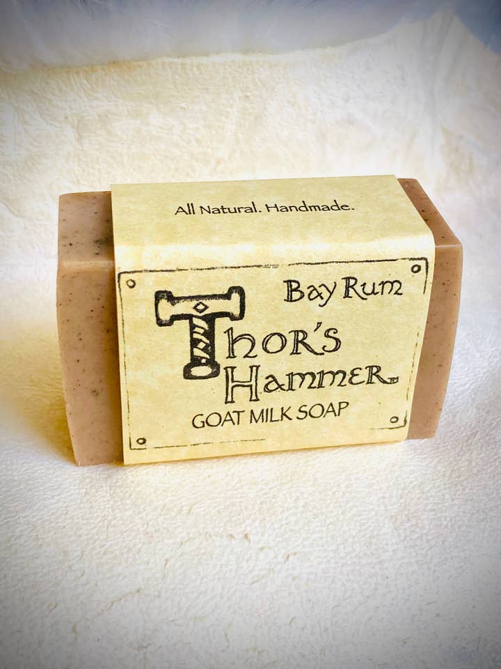 Jabón en barra de leche de cabra Bay Rum, 3 onzas para venta al por mayor de Freyja's Magic