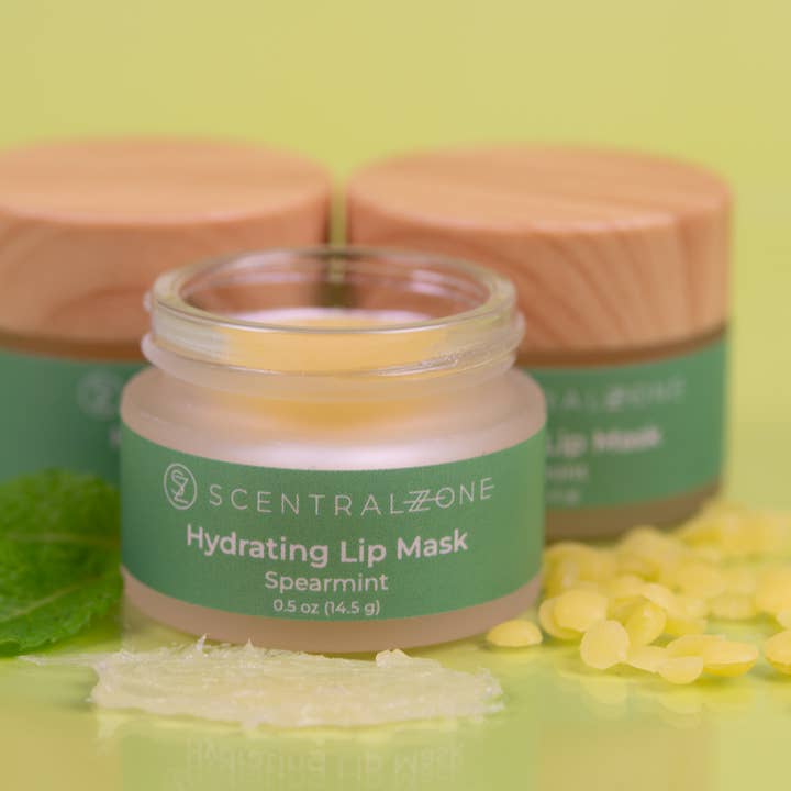 Masque pour les lèvres, menthe verte pour la vente par Scentral Zone Clean Beauty