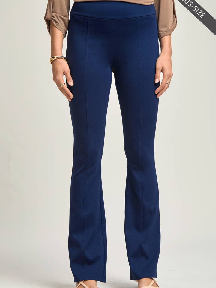 PLUS SIZE Högmidjade Magiska Utsvängda Byxor för wholesale av Dear Scarlett