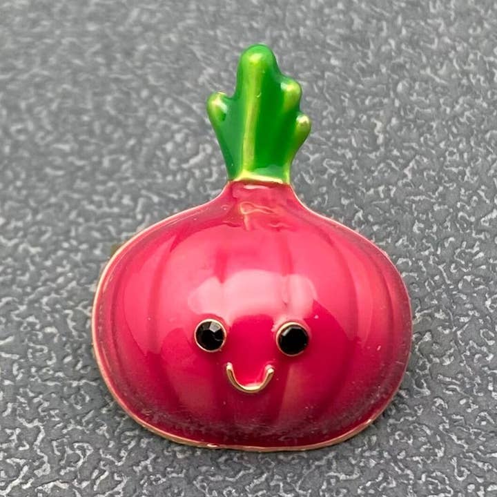Broche de Cebola em Esmalte Fofo por atacado de Mio Queena