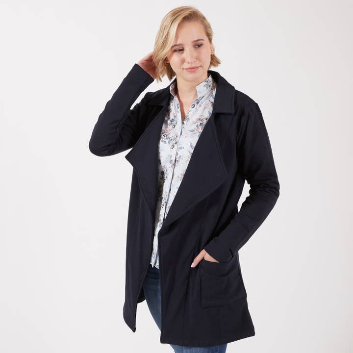 MADAME CASUAL FLOWERS lange sweatjas voor wholesale door Black Wellis