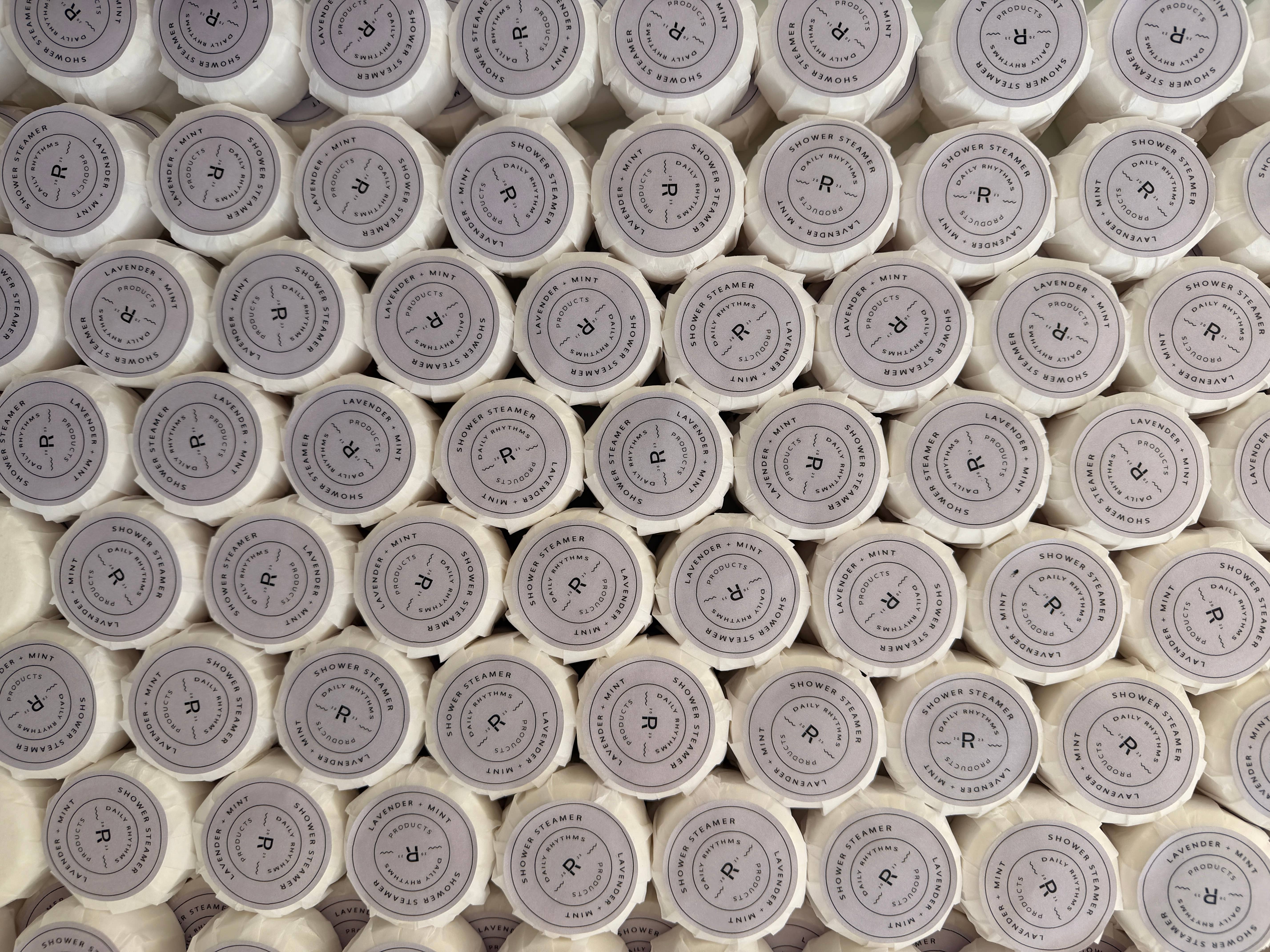 Daily Rhythms - Wholesale Shower Steamer/Bomb - Shower Steamer | Lavender + Mint | 1 Tablet2