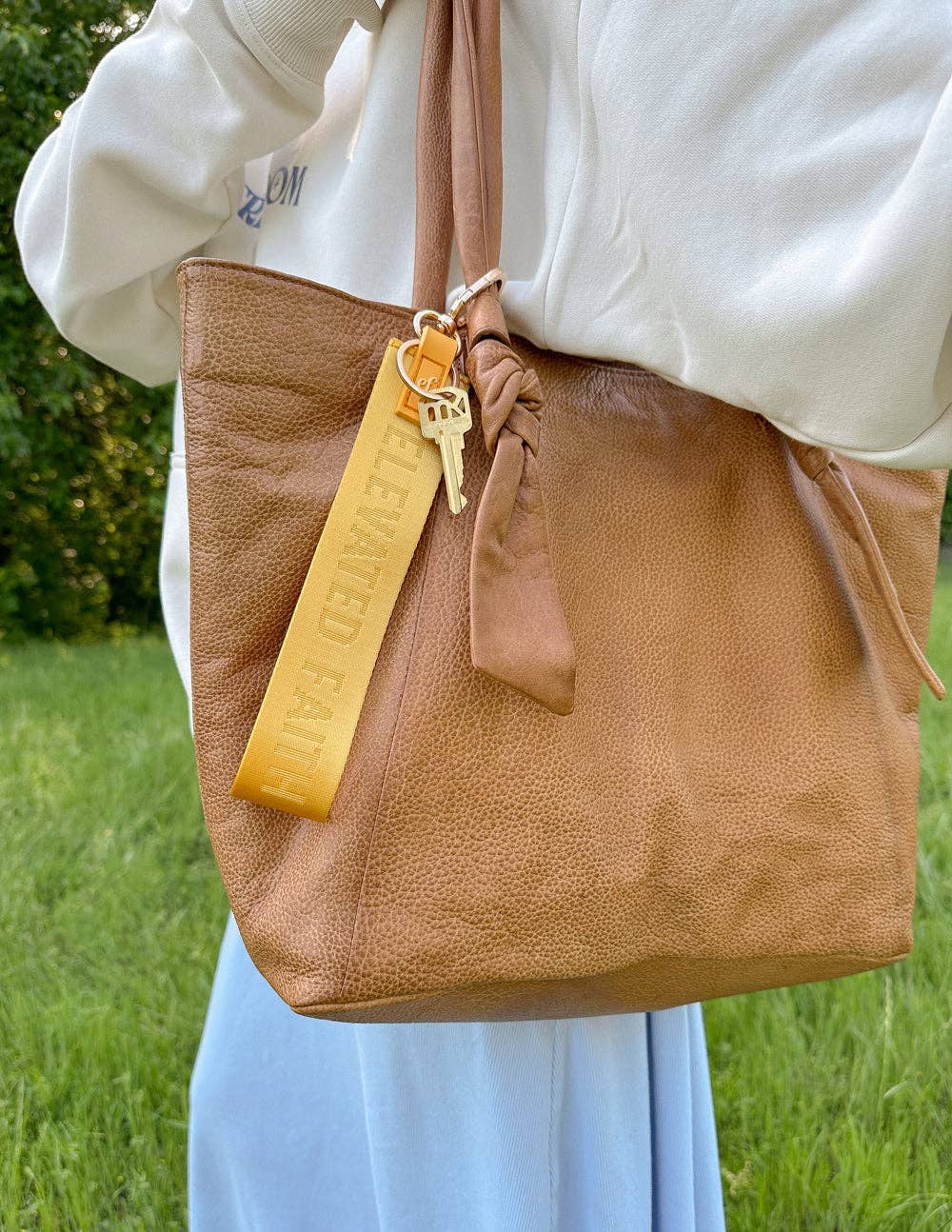 Elevated Faith - Wholesale Keychain - Unisex - Yellow Oversized Logo Keychain4