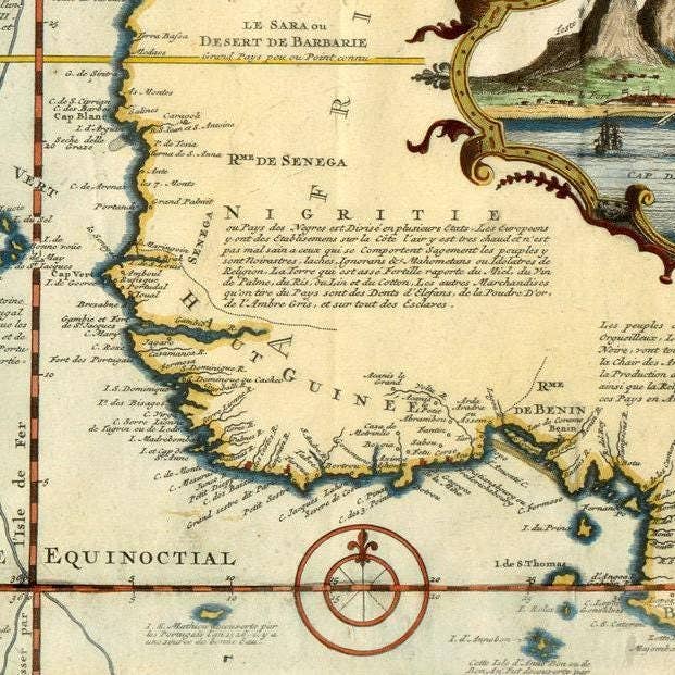 OldCityPrints - Old Maps and Posters – wholesale Karta – Gammal världskarta 1719 Vintagekarta Nya upptäckter | Världskartagåva Världskartautskrift | Vintage världskarta | Världskarta väggkonst | Stor kartutskrift