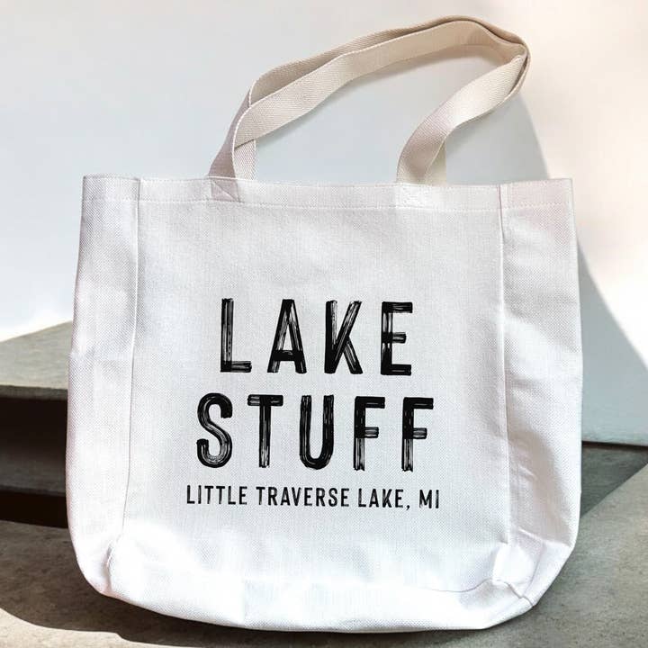 Custom Lake Stuff Tote Bag for wholesale by 521handmade