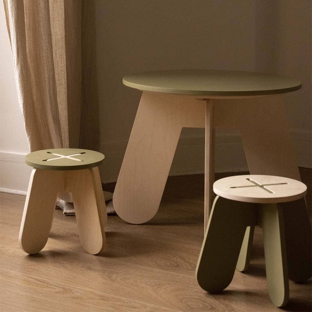 Babai - Wholesale Stool - Kids Wooden Stool X khaki3