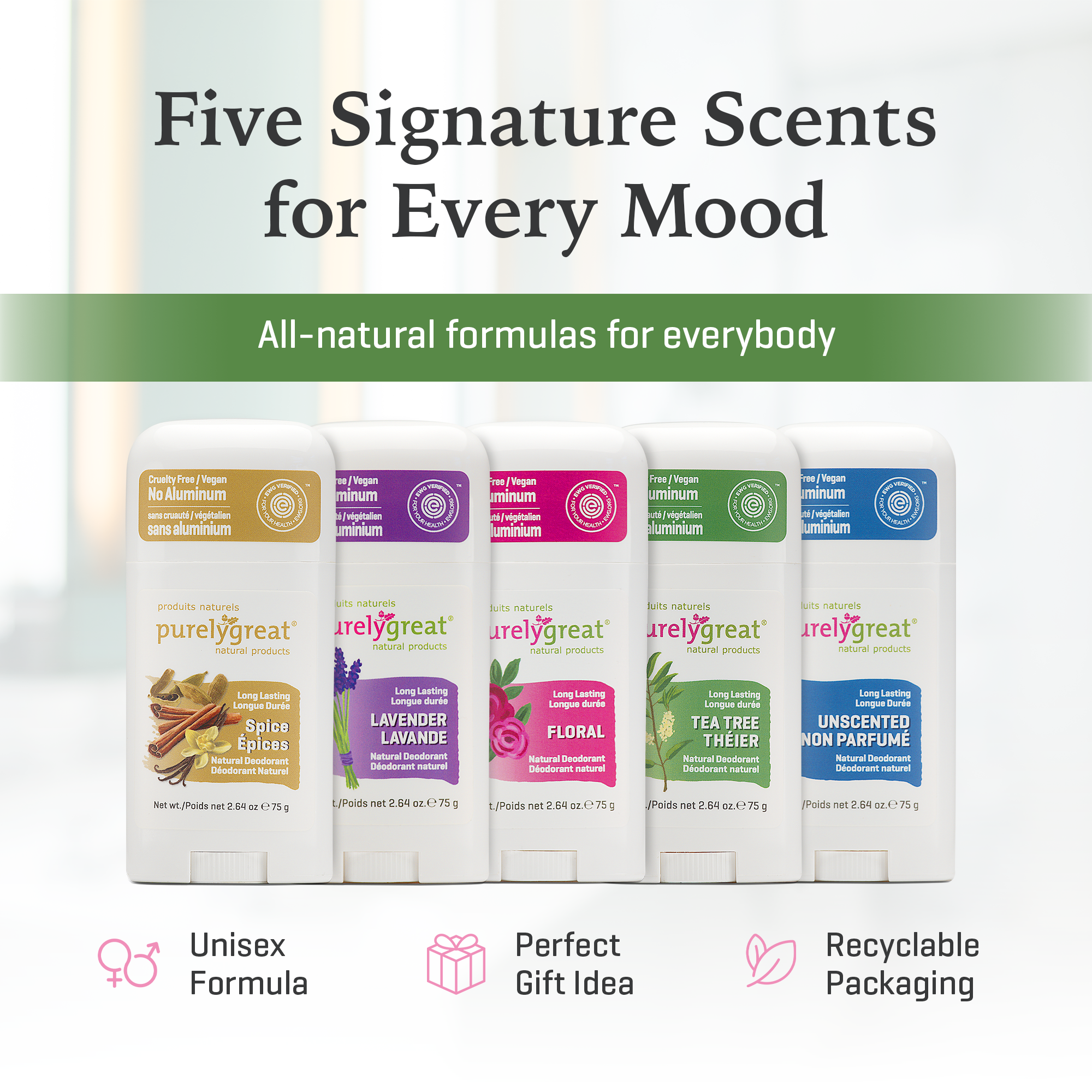 Purelygreat Natural Deodorants - Wholesale Deodorant - Unisex - Purelygreat Stick Deodorant - Tea Tree9