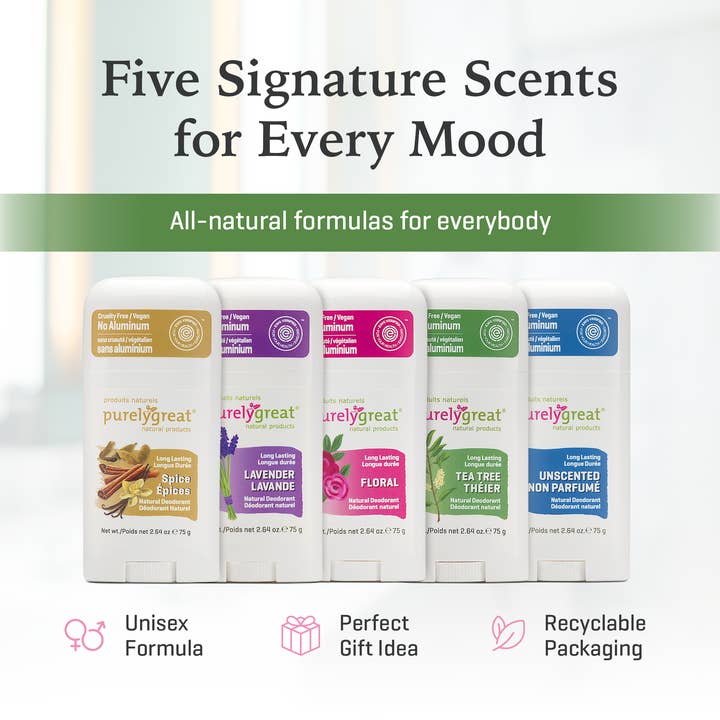 Purelygreat Natural Deodorants - Wholesale Deodorant - Unisex - Purelygreat Stick Deodorant - Tea Tree9