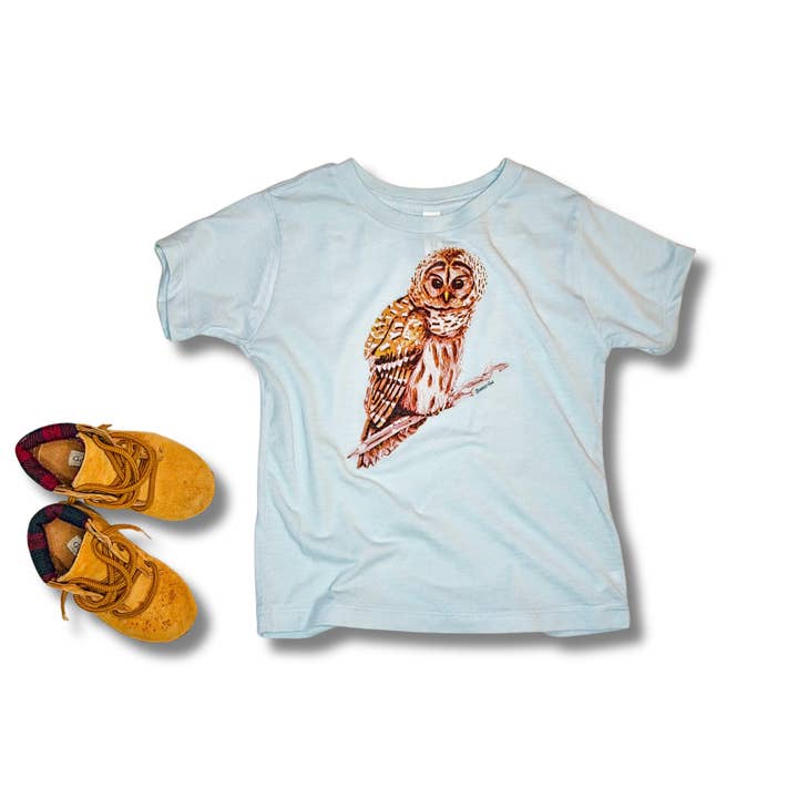 Children's Barred Owl Tee for wholesale by Small Family Clothing
