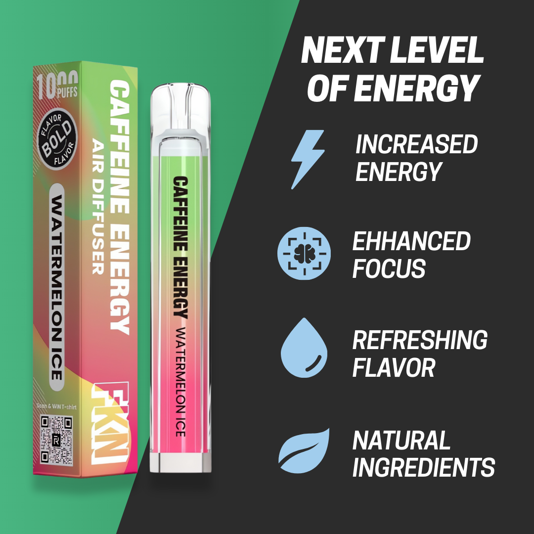 FKN Rich – Großhandel Nahrungsergänzungsmittel/Vitamin zum Einnehmen – FKNRICH Koffein-Diffusor – Wassermelone Eis – 1000 Züge6