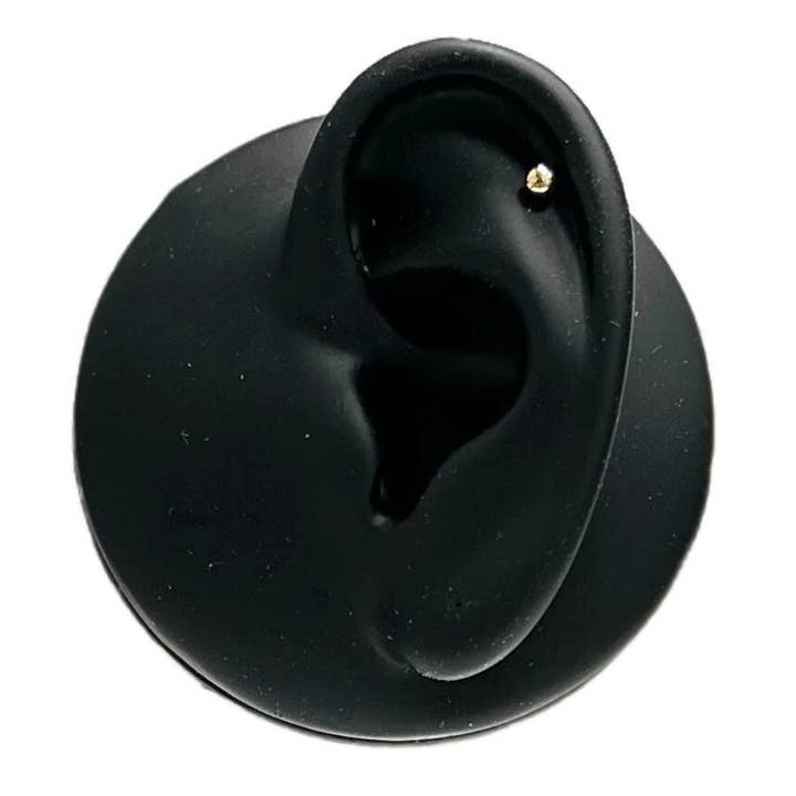 Zahav Jewelry - Wholesale Stud/post earrings - 10kt Solid Gold Helix, Tragus, Cartilage Earring2