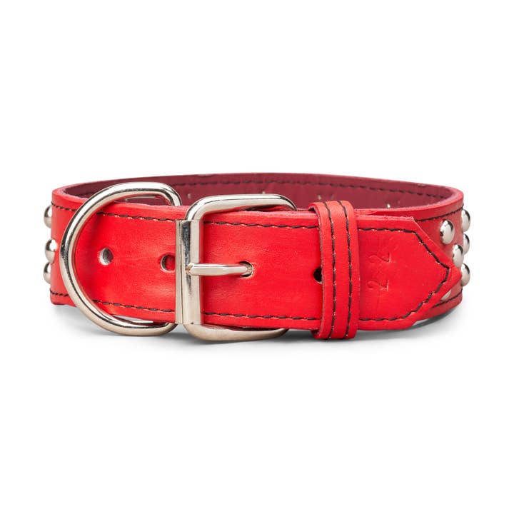 TOP DOG BRAND INC – wholesale Pet collar – Dog – 1 3/4 Inch Wide Studded Leather Collars