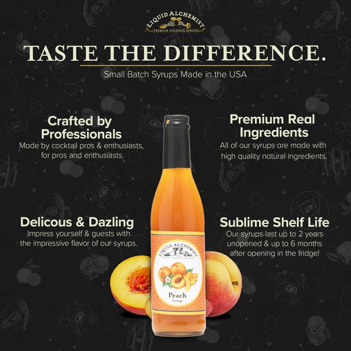 Liquid Alchemist Syrups – wholesale Cocktail mix/syrup – Peach Cocktail Syrup