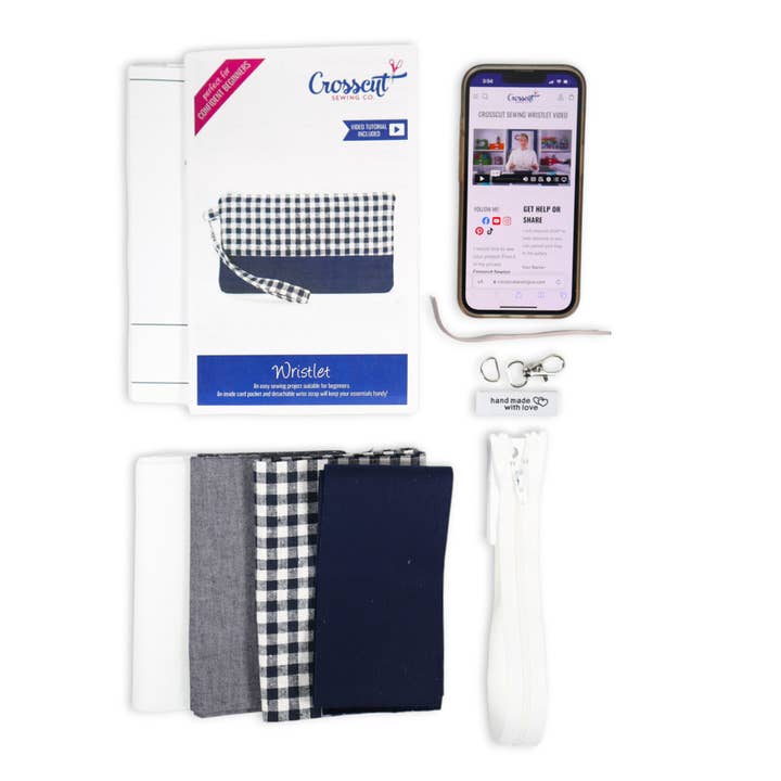 Crosscut Sewing Co. - Wholesale Craft Sewing Kit - Wristlet Sewing Kit - Adult Sewing Kit for Beginners96