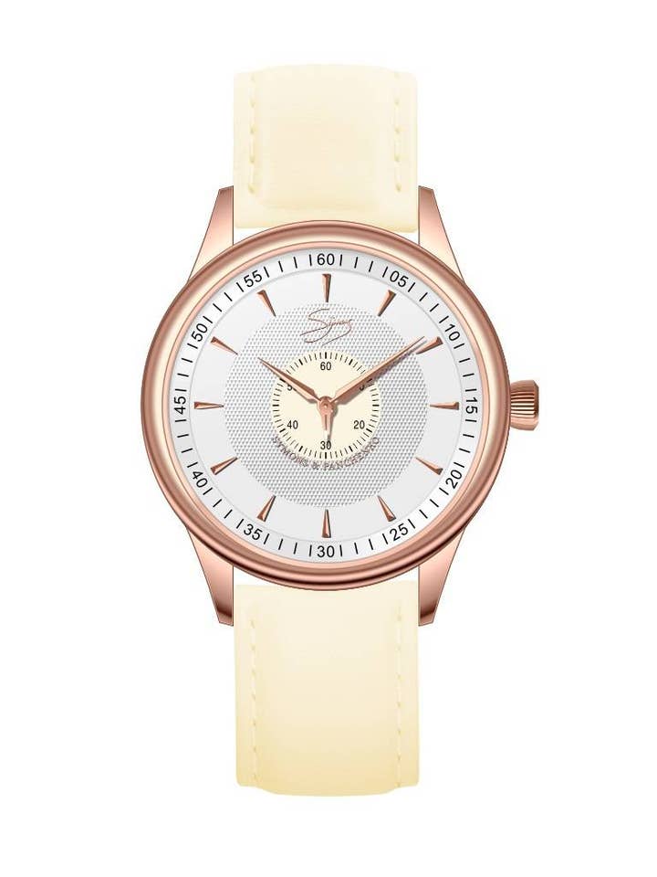 Floridas Cavalier dobbelt forgyldt rosa guld 3-hånd 10 ATM for engroshandel hos Symons & Panchenko