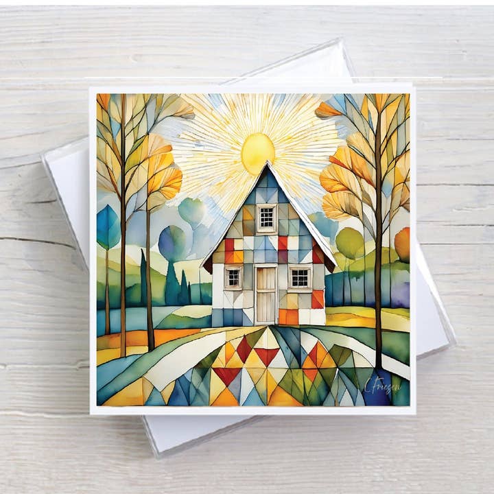 Quilted Cabins II - Half Story for wholesale by Quiltberry Farm