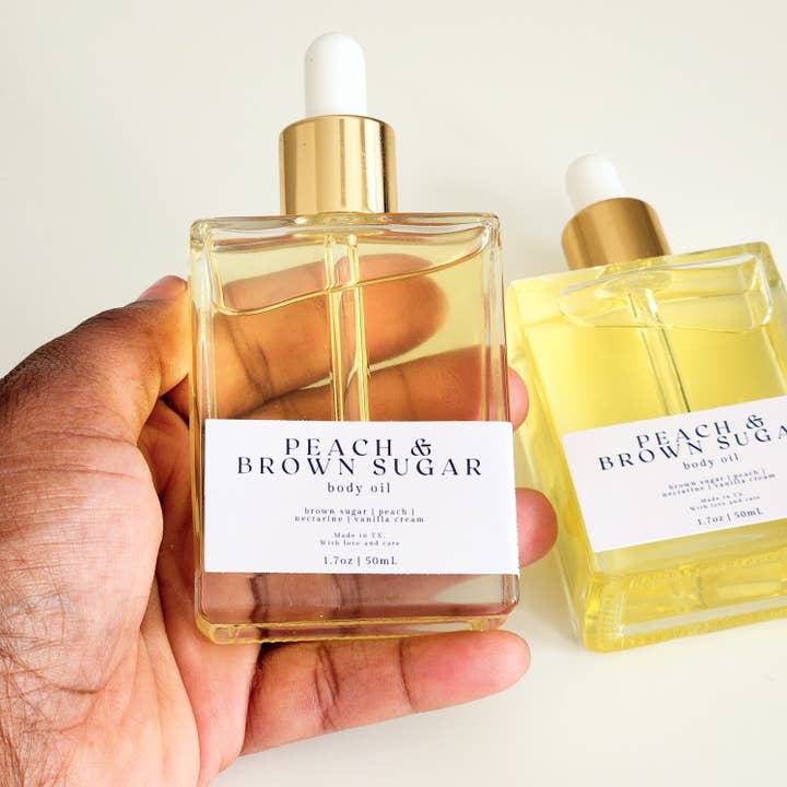 porter + rose - Wholesale Bath/Body Oil - Peach & Brown Sugar Body Oil3