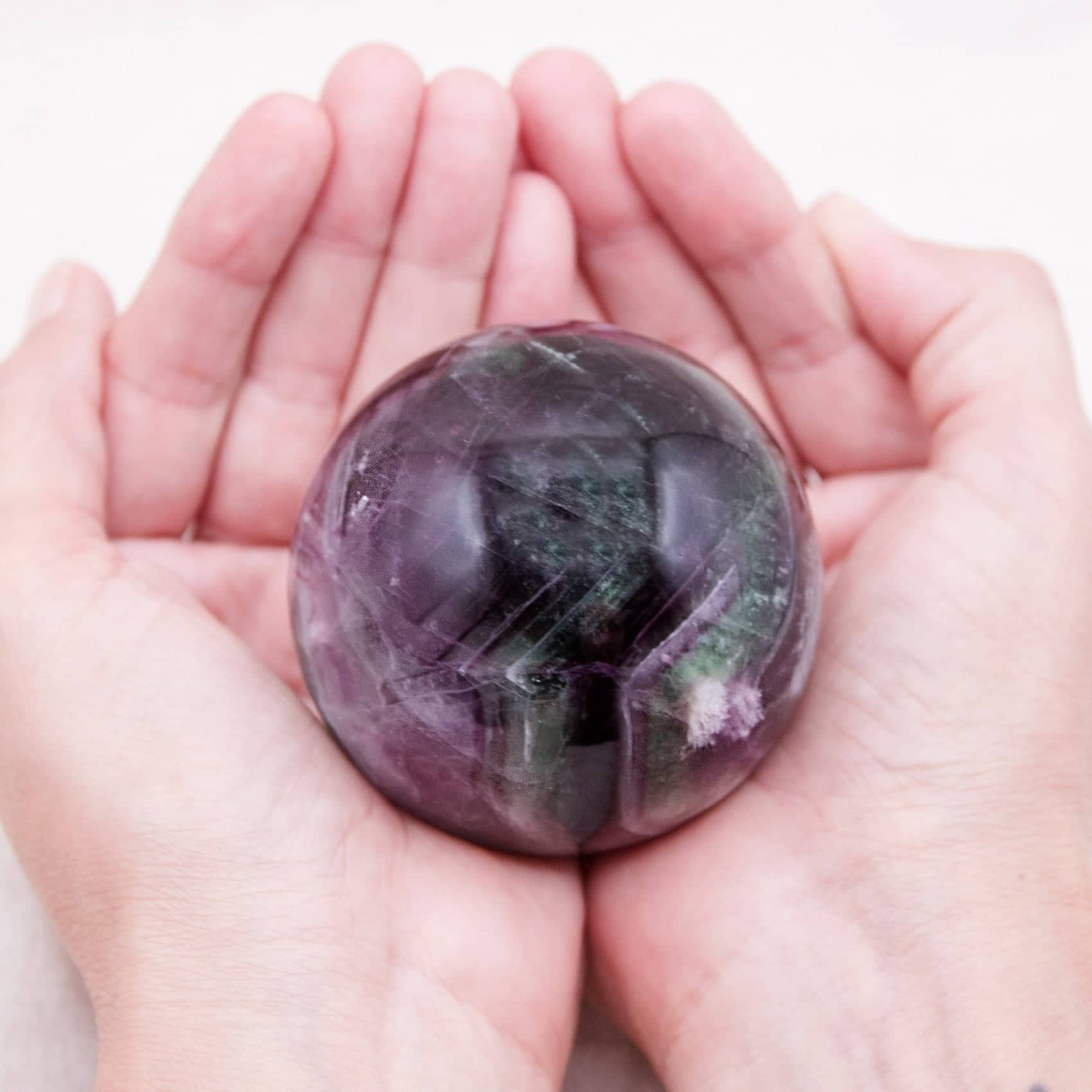 Tiny Rituals - Wholesale Spiritual Stone/Crystal - Rare Rainbow Fluorite Spheres - AAA Premium Quality114