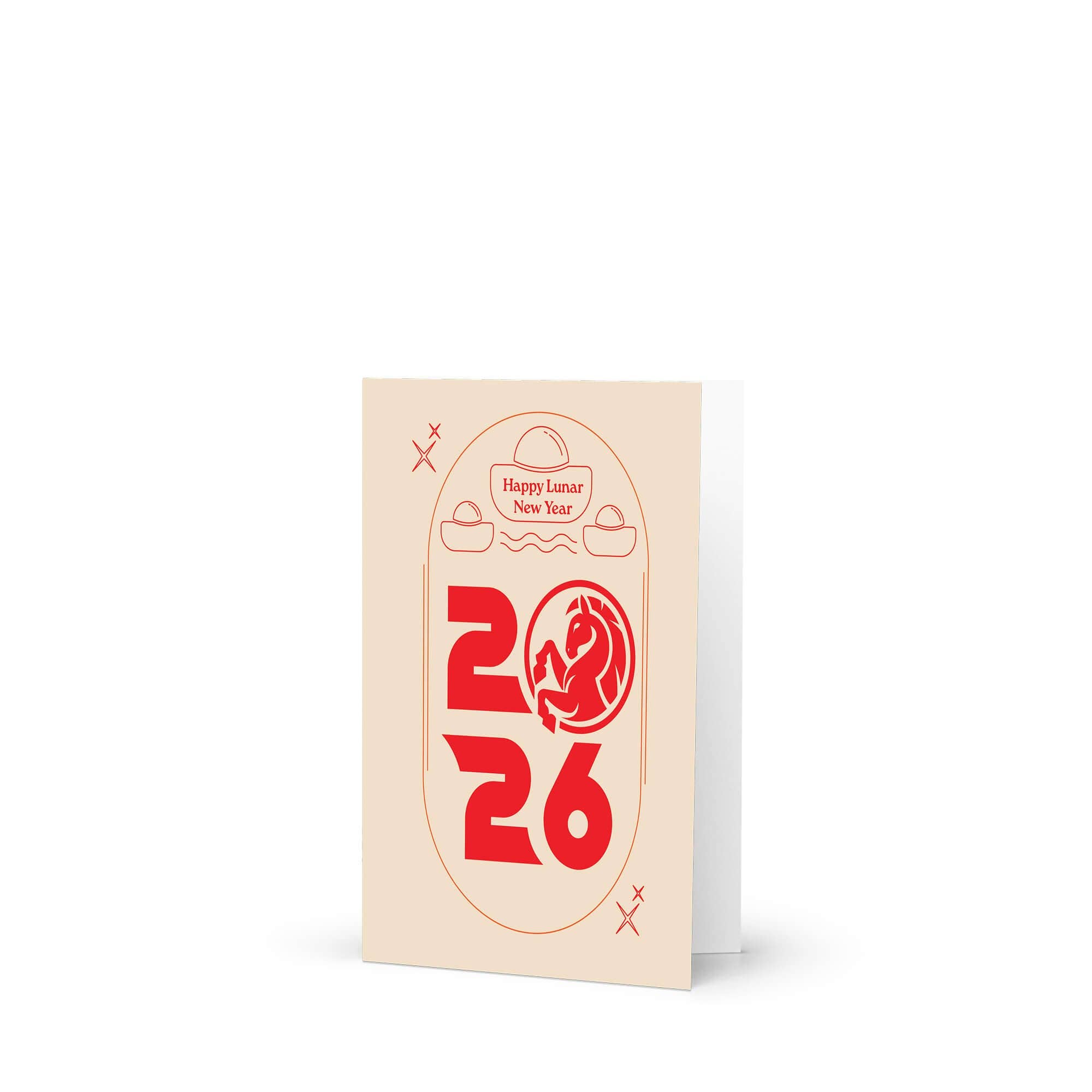 Cute Asian Cards - Wholesale New Year's Card - Horse with Ingot Gold Chinese New Year Cards | Lunar Asian Greetings6