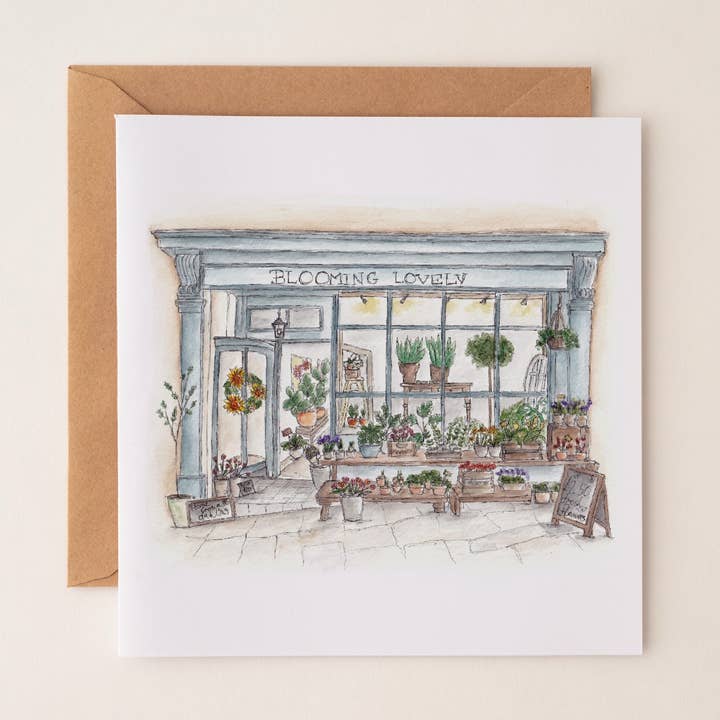 Blooming Lovely Card for wholesale by Lora Elan Illustrations