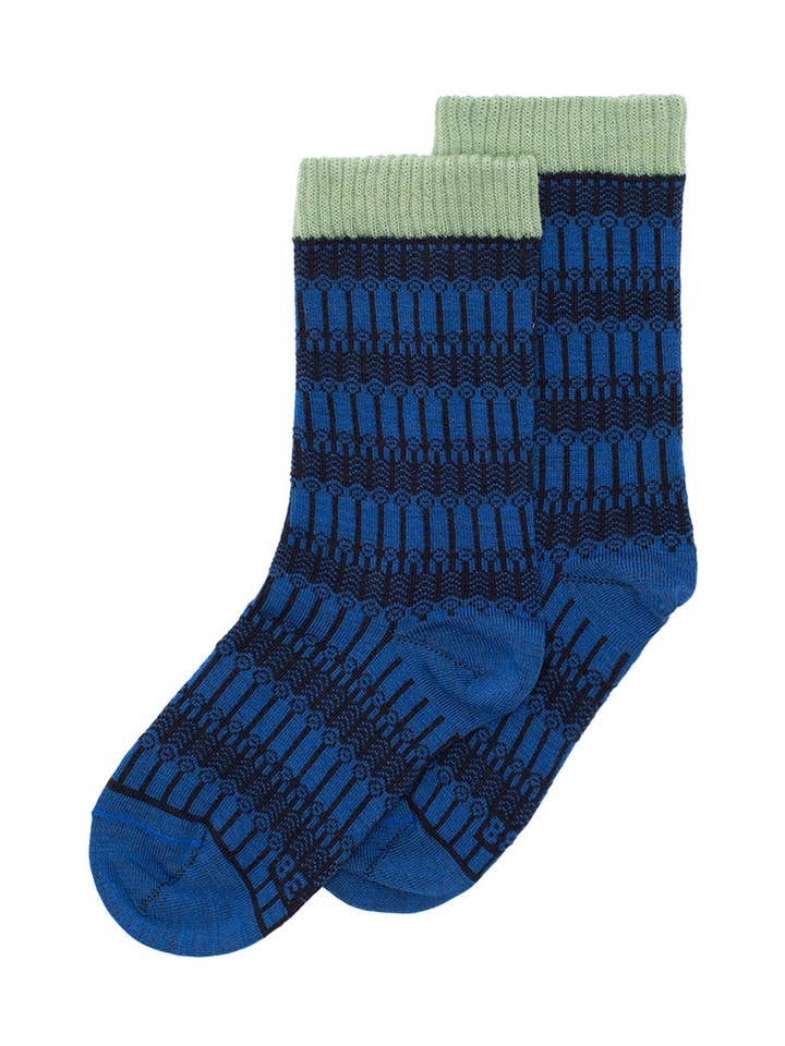 Bauhaus cobalt socks for wholesale by Wolvis