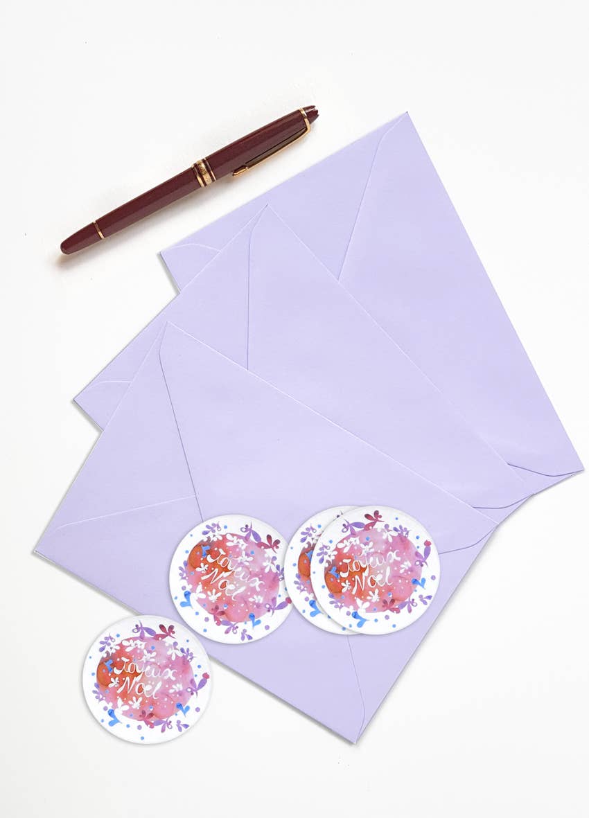 Thévy Guex - Wholesale Gift Tag Label - SET OF 12 SELF-ADHESIVE MERRY CHRISTMAS LABELS1