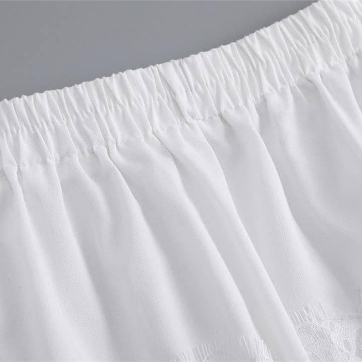 DE VAVE - Wholesale Skirt - Women's - Lace Hem A-Line Mini Skirt