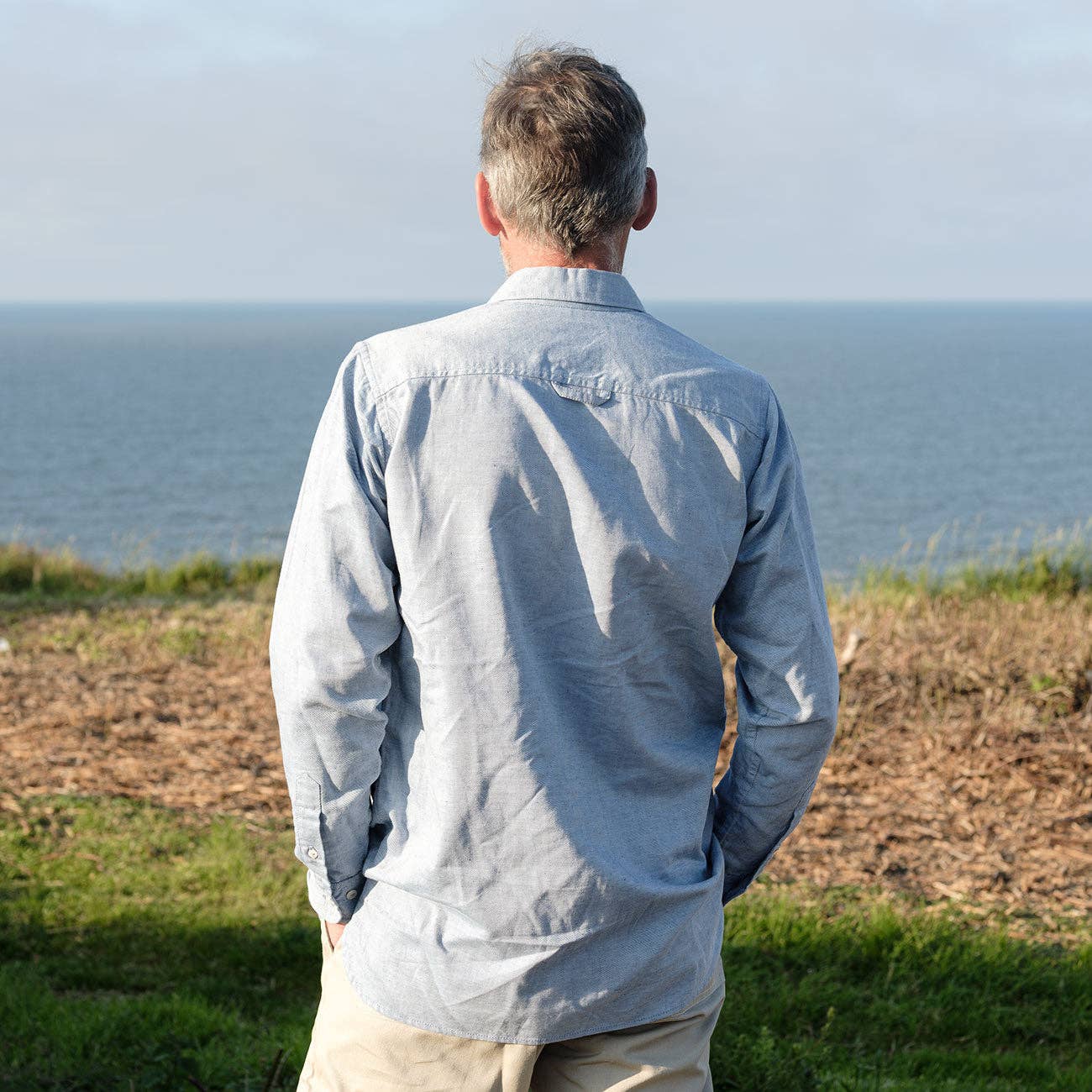 Yarmouth Oilskins - Vente Chemise à col boutonné – homme - Chemise The Yarmouth - Bleu2