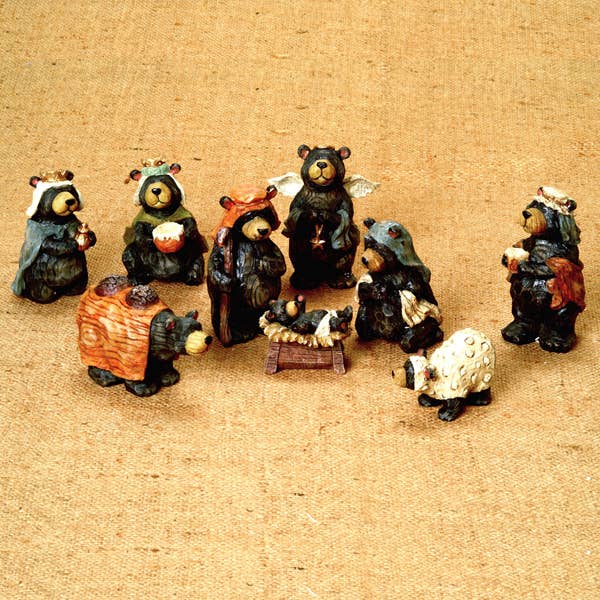 Kurt S. Adler, Inc. - Vente Crèche de Noël - 4"EN RÉSINE DE LA CRÈCHE SET 9PC7