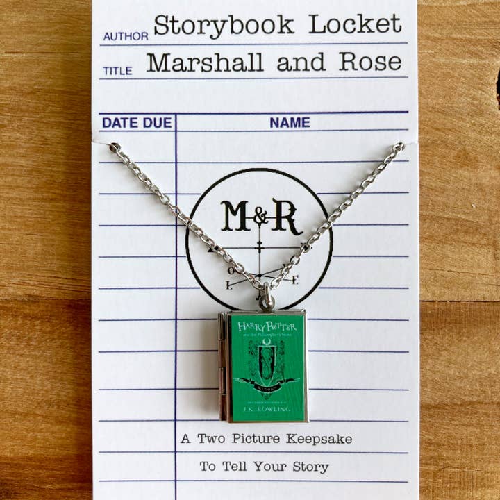 Book Locket Harry Potter - House Slytherin for wholesale by Marshall and Rose