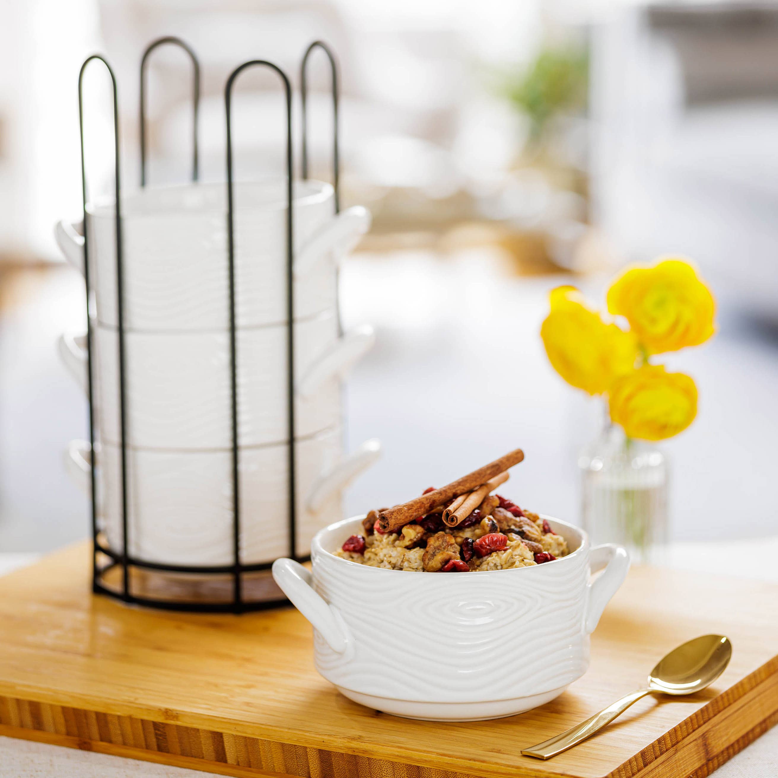 Temp-tations - Wholesale Bowl - Temp-tations Stoneware Stack-A-Bowls Set/4 bowls w/holder10